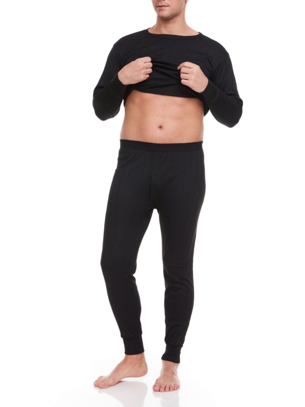Men Cotton Fleece Thermal Underwear Set 2-Pack Warm Long Johns Winter Base Layer - Picture 6 of 6